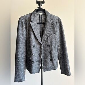 👀 JCrew Grey Blazer with Houndstooth Lining | Size 6